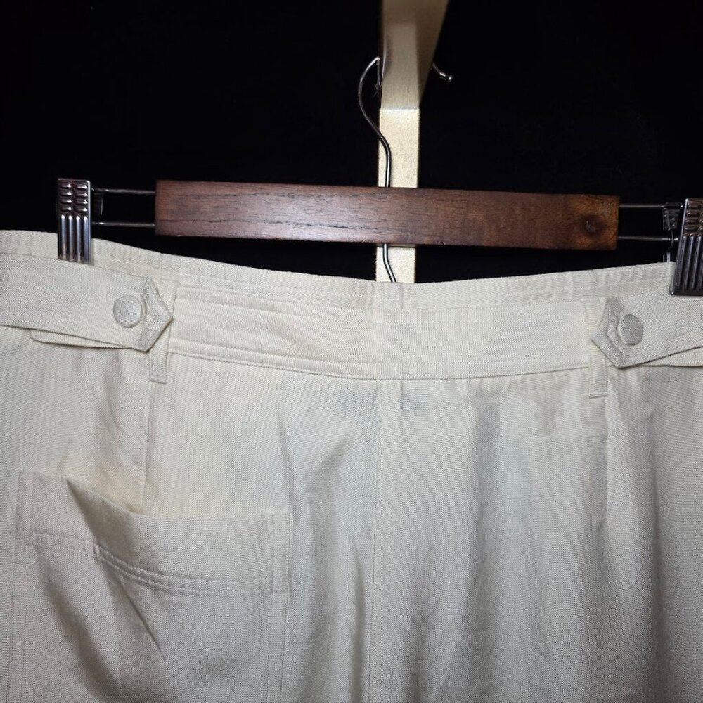 NWT Helmut Lang Duppioni Cargo Silk Bermuda Short in Ivory 6 - Picture 9 of 16